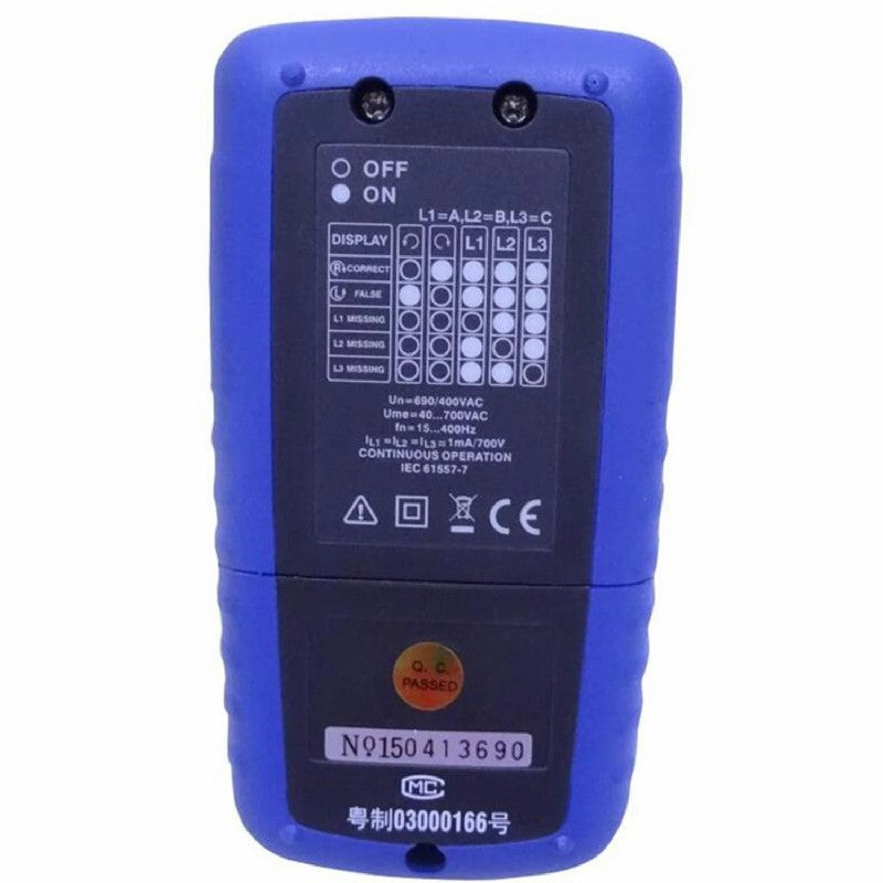 CEM DT-901 DT-902 Phase Rotation Indicator Three-Phase Electric Alternating Current Phase Sequence Steering Indicator CEM DT-901 DT-902 Phase Rotation Indicator Three-Phase Electric Alternating Current Phase Sequence Steering Indicator